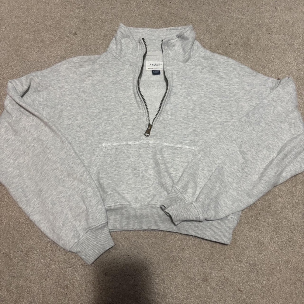 American Eagle Outfitters Gray Long Sleeve Top